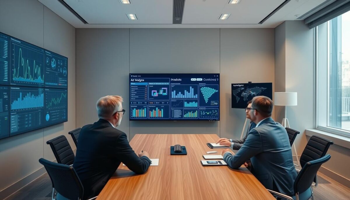 AI analyzing business data for enhanced decision-making
